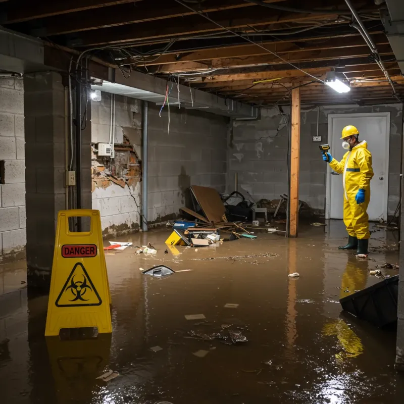 Flooded Basement Electrical Hazard in Gulivoire Park, IN Property